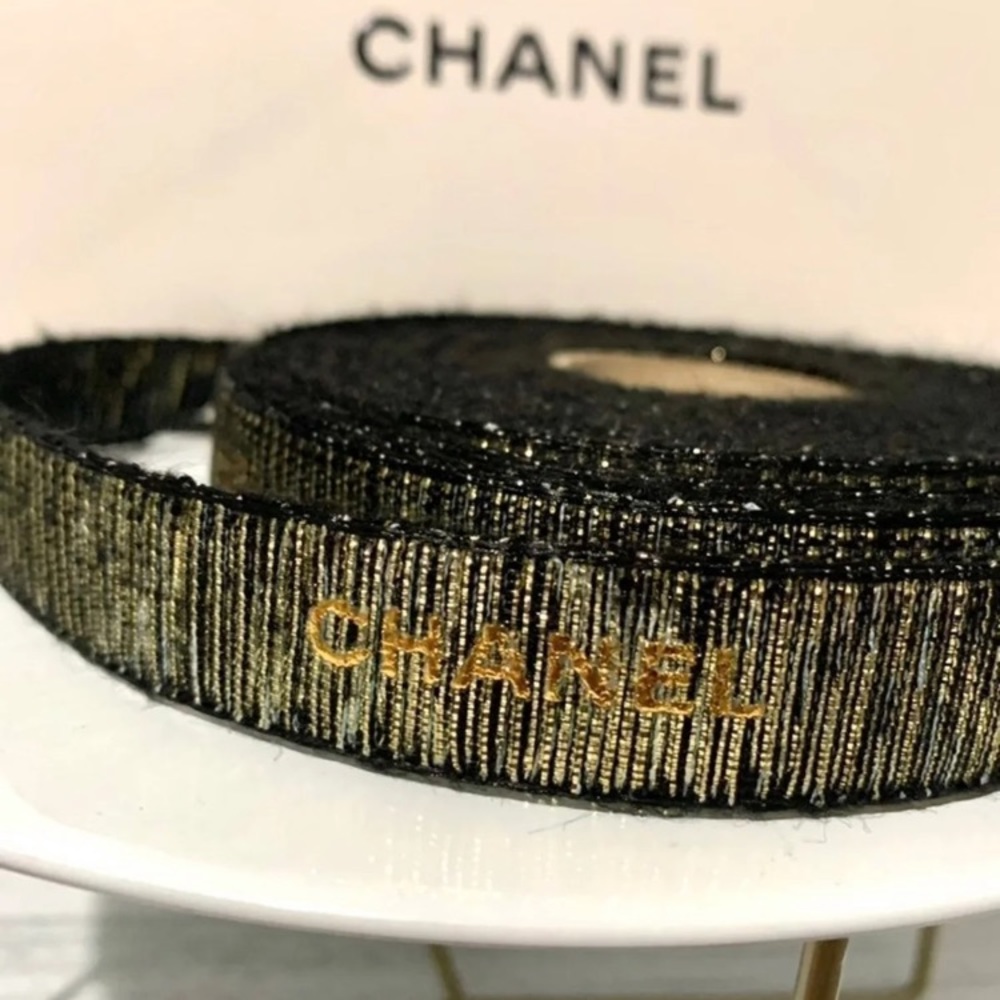 Genuine Chanel Ribbon Black ONE Yard - Picture 2 of 11